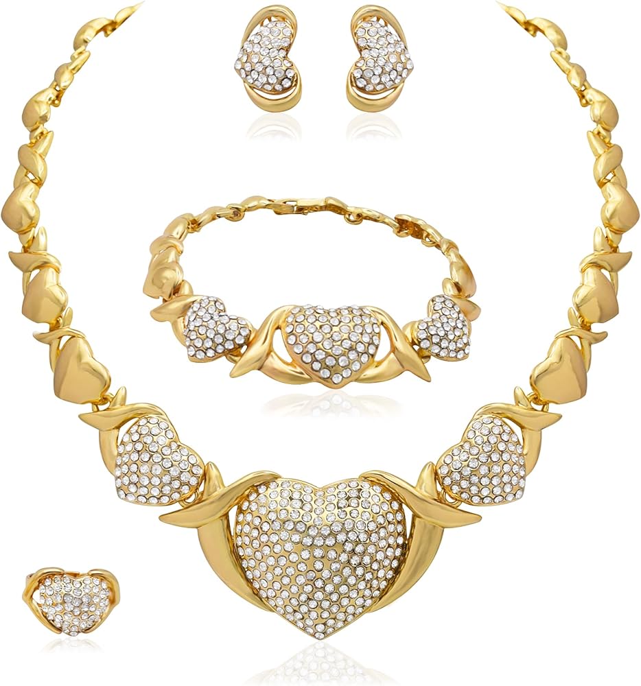 Conjuntos de joyas de oro para mujer,