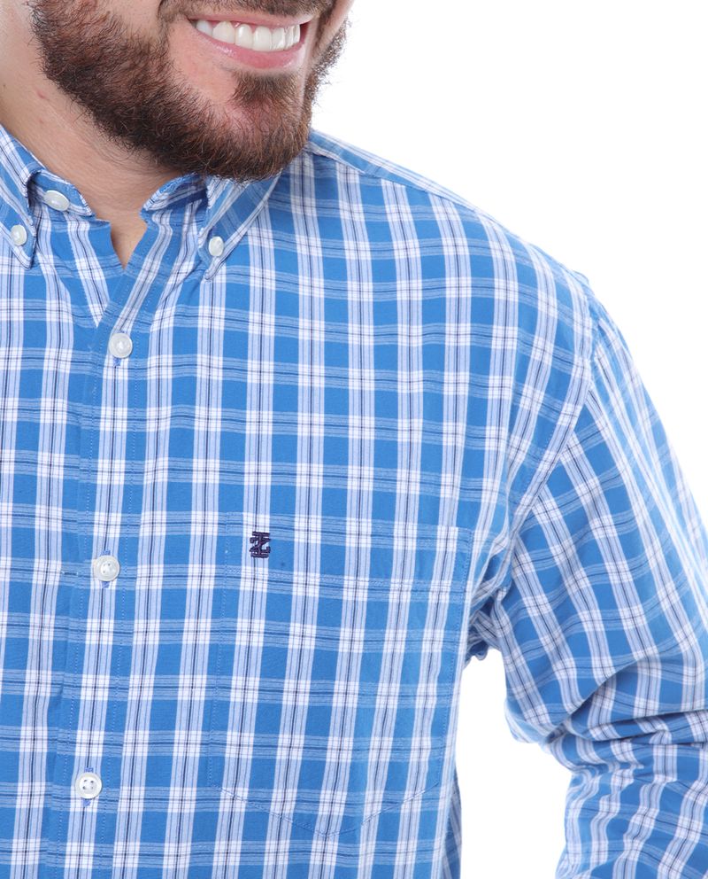 Camisa cuadriculada azul